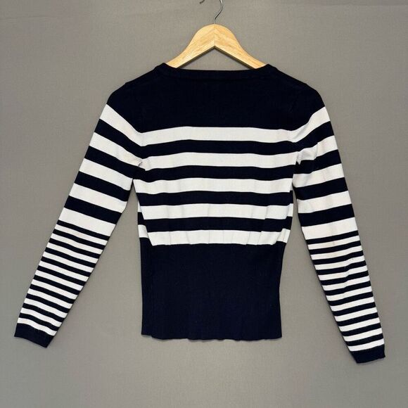 Premise Studio Women’s Striped Button Up Sweater Size Small Rayon Blend - Picture 2 of 10